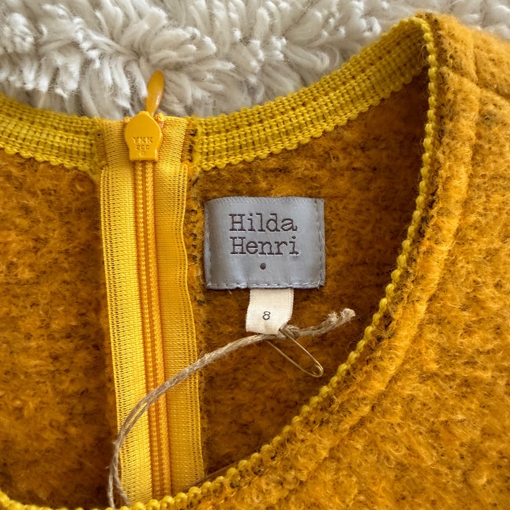 Girls' Mustard Ruffle Tank Top - Picture 6 of 7